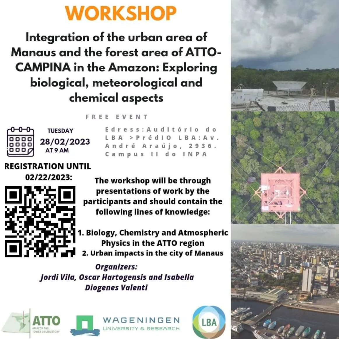 Workshop de estudos integrados entre área urbana de Manaus e a Floresta Amazônica (sitio experimental do Projeto ATTO)